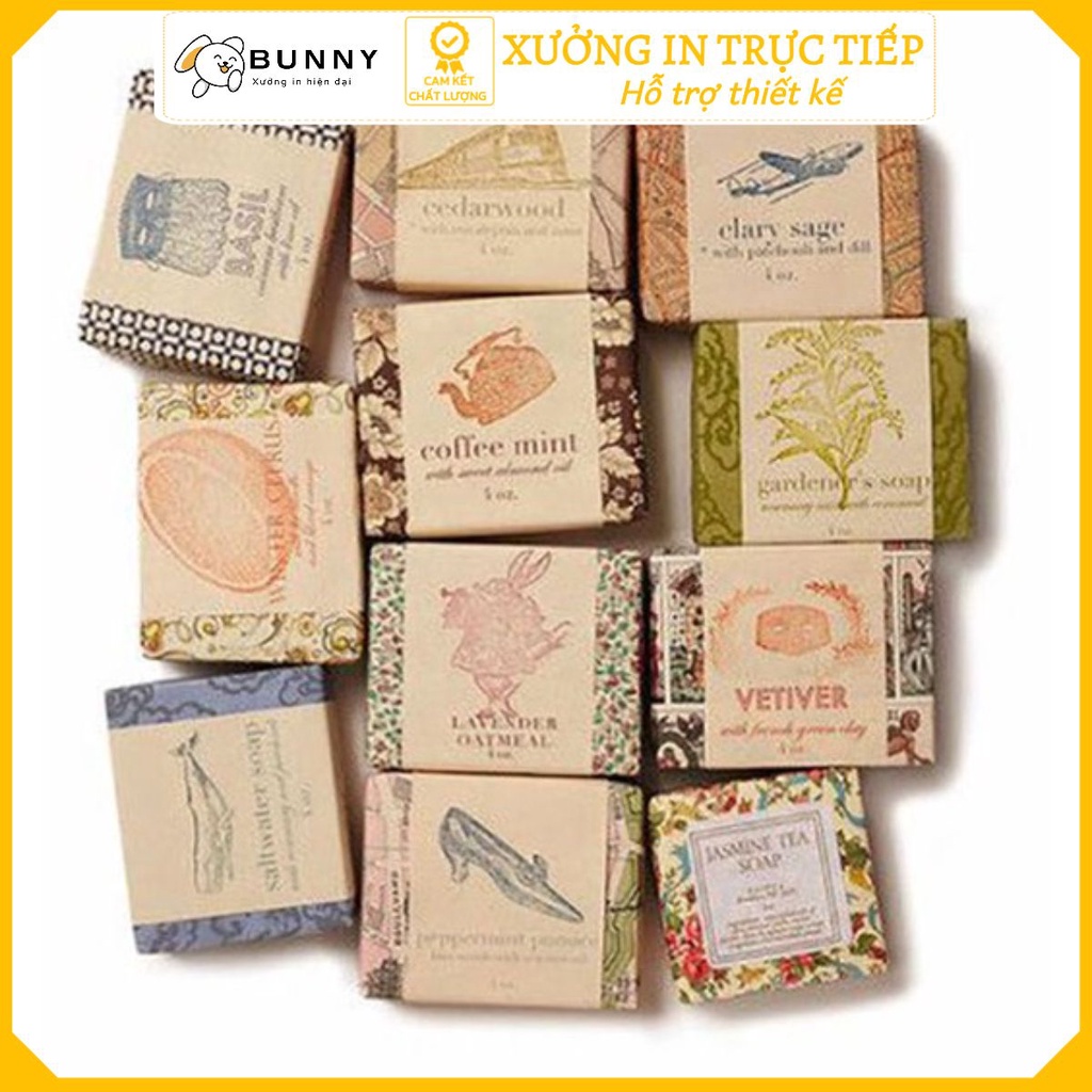 Tem Giấy Nhãn Dán Quanh Bánh Xà Phòng Soap Thiết Kế Theo Yêu Cầu Xưởng In Tem MoPh Giao Hàng Nhanh Giá Rẻ