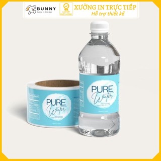 💥FREE THIẾT KẾ💥 Tem Nhãn Dán Chai Nước Tem In Decal Theo Yêu Cầu Giấy Màu Sắc Nét - Xưởng MoPh Giao Hàng Nhanh Rẻ Đẹp