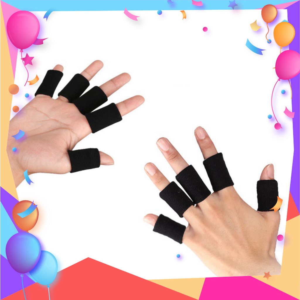 Bộ 10 băng chăm sóc ngón tay AOLIKES 1589 khi thi đấu bóng rổ bóng chuyền sport finger protection sleeve Băng ngón tay x