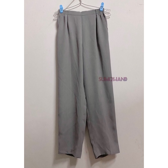 Quần voan baggy màu ghi sáng (thanh lý)