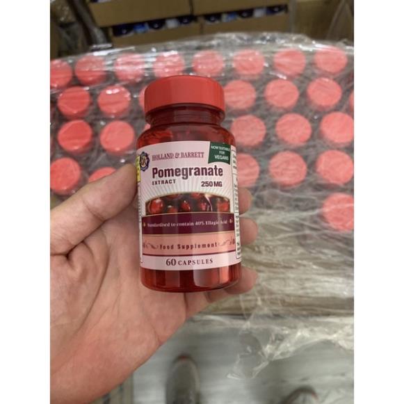 Viên uống chống nắng, trắng da tinh chất lựu đỏ H&B Pomegranate 250mg lọ 60 viên.huumanh000001
