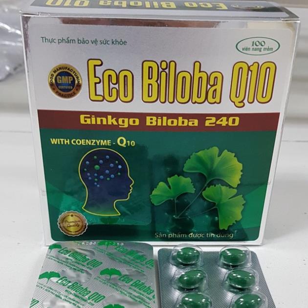 Bổ não HOẠT HUYẾT DƯỠNG NÃO Eco biloba Q10 - Ginkgo Biloba 240 - Cải thiện trí nhớ.huumanh000001
