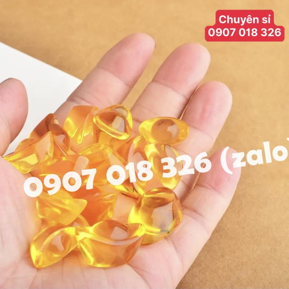 Combo 100 Thỏi Vàng Thủy Tinh Pha Lê Kim Nguyên Bảo Long Lanh Cực đẹp , Kích thước 14mm [ĐÃ KHAI QUANG]