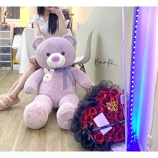 GẤU BÔNG TEDDY VIOLET BUNNY 1M2 CAO CẤP BUNKI