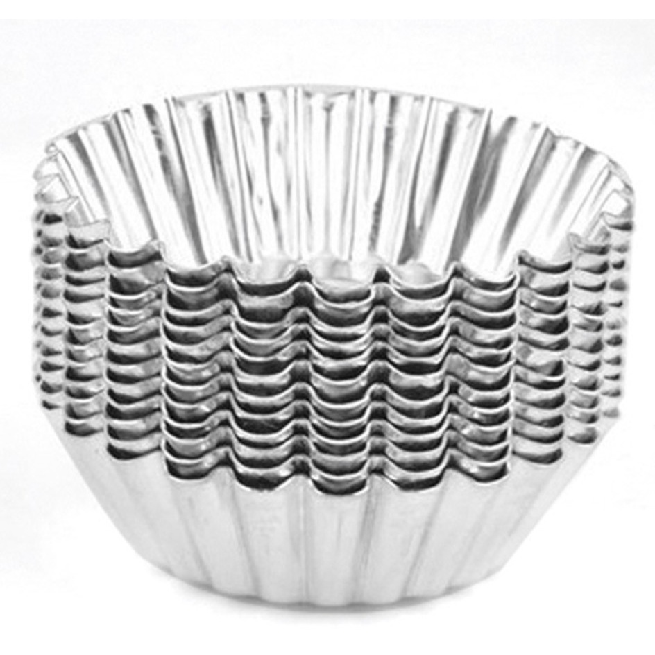 Set 5 khuôn bánh tart trứng khuôn bánh bò nhôm hoặc dùng đổ rau câu đong sương