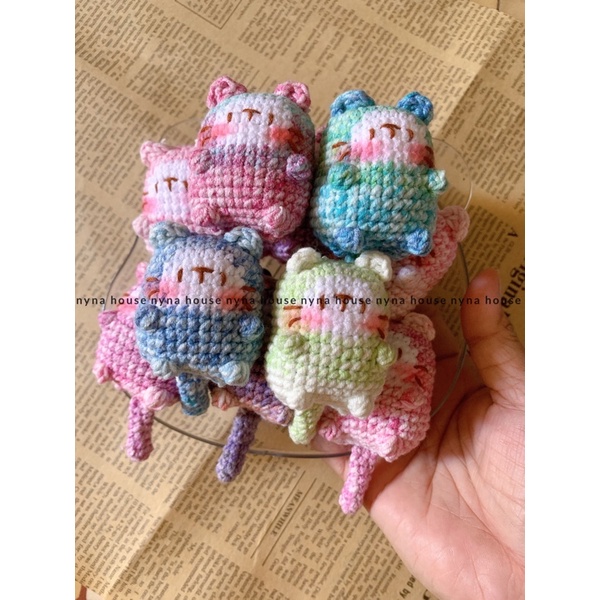 Móc khoá mèo loang cực xinh ( hand made, hàng sẵn)