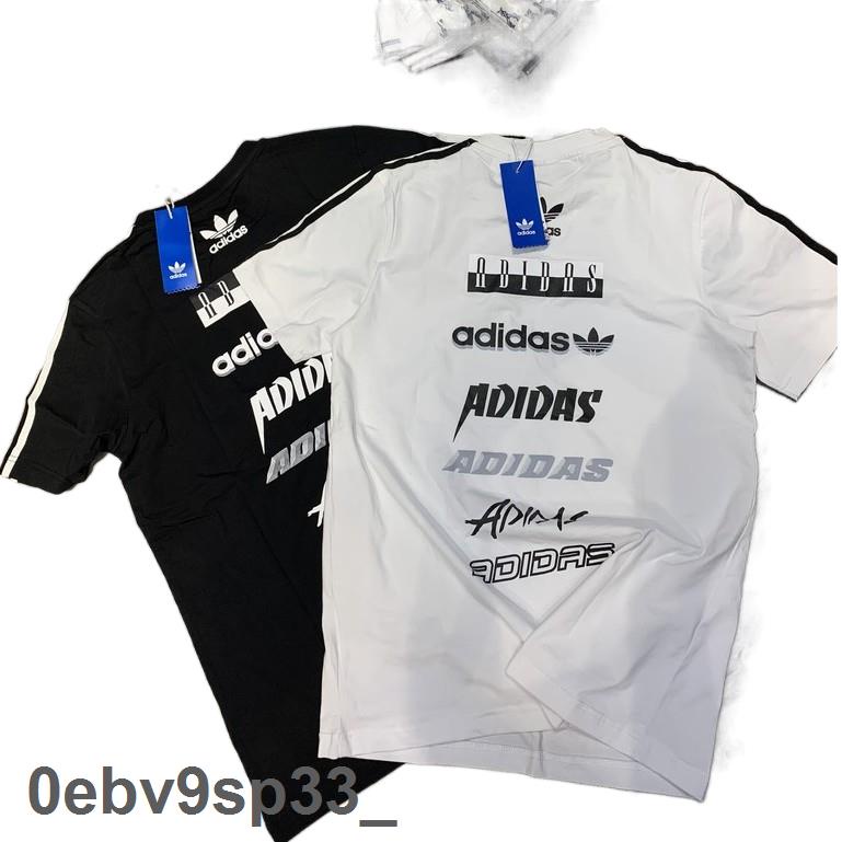 Áo Phông / Áo Thun Đôi ADIDAS STICKET COUPLE T-SHIRT - Black & White | FULL TEM TAG CODE | ẢN