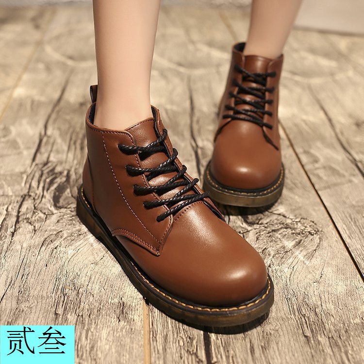 Giày Bốt Martin Cột Dây Cổ Ngắn Phong Cách Anh Quốc Phong Cách Mới 2023