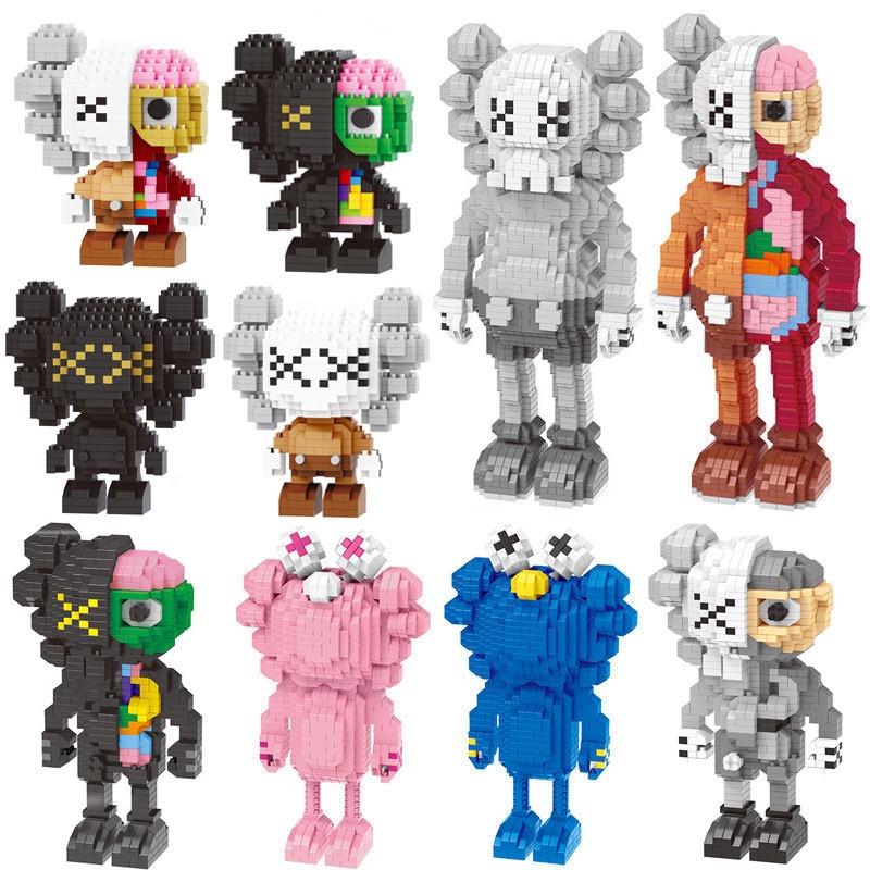 Kaws Bộ Đồ Chơi Lắp Ráp Lego Hình Sesame Street Độc Đáo