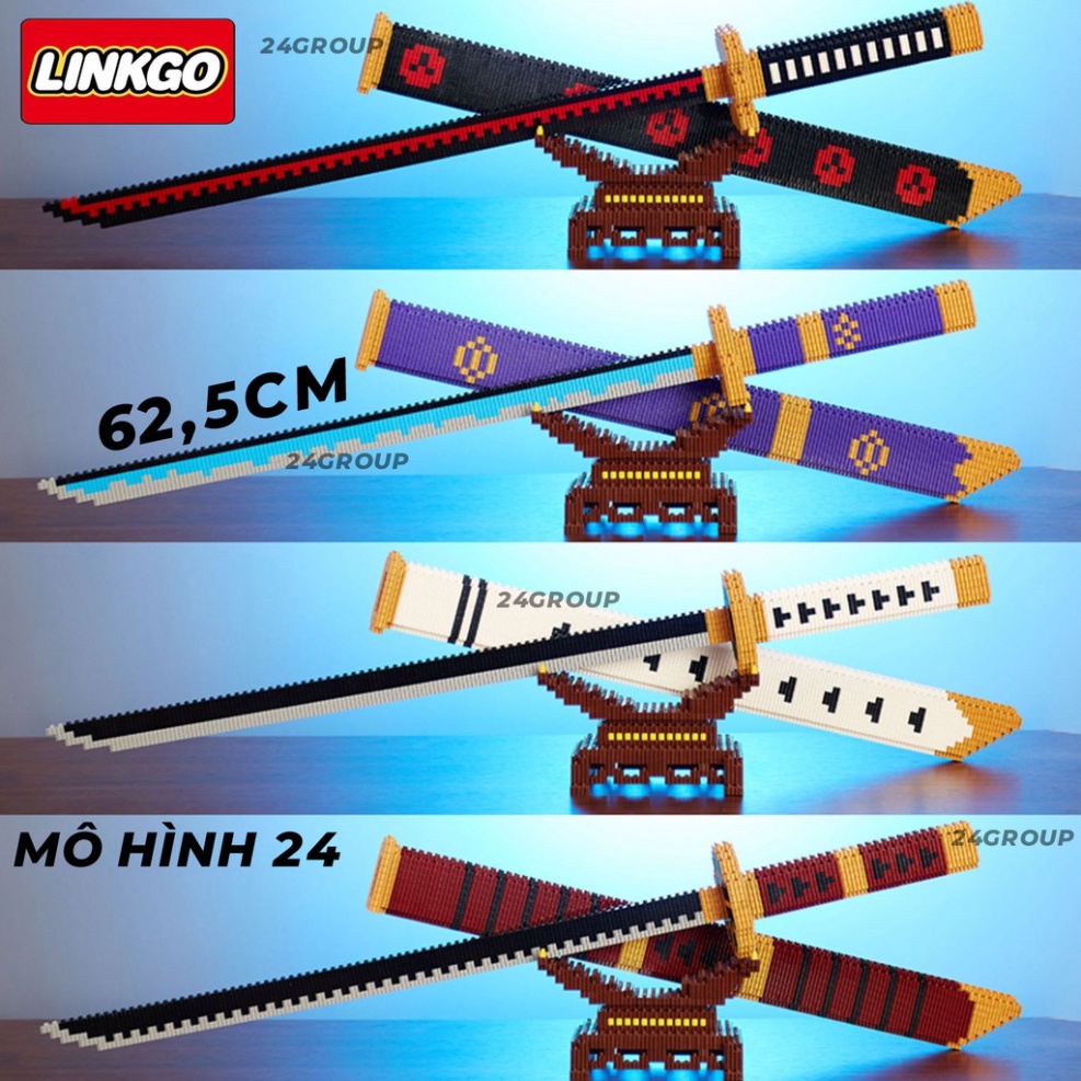 [ Dài 48 - 63cm] mô hình đồ chơi lego kiếm lego Kimetsu No Yaiba lắp ráp rèn luyện trí KATANA NHẬT DEMON SLAYER LINKGO