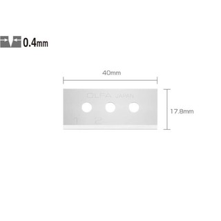 Hộp 10 lưỡi dao Olfa SKB-10/10B ( 40 x 17,8 x 0,4 mm)