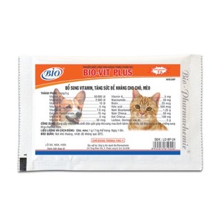 Bio-Vit Plus, bột bổ sung vitamin, tăng đề kháng cho thú cưng