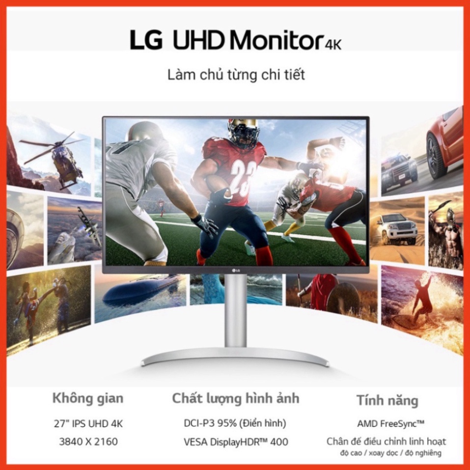 NEW Màn hình LG 27UP850N-W 27'' UHD 4K IPS 60hz VESA DisplayHDR™ 400 USB Type-C™ ( sale ) Miễn phí giao hàng . .