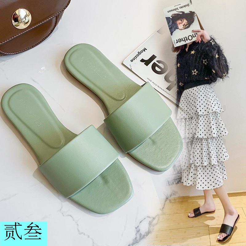 Dép Sandal Hở Ngón Đế Bằng Mũi Vuông Cỡ Lớn Thời Trang Hàn Quốc 2023 Cho Nữ