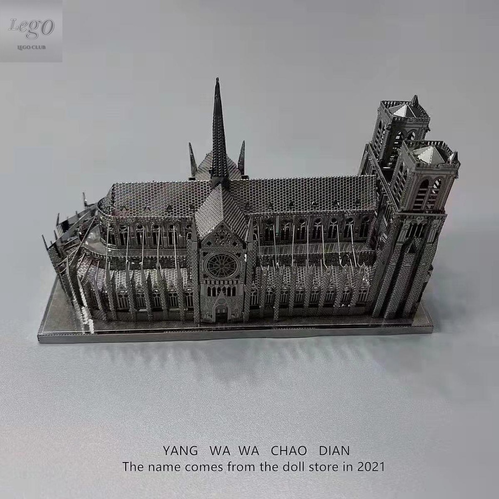 💥Sẵn sàng giao hàng🎊Nhà thờ Đức Bà Paris! 3D Stereo kim loại Puzzle DIY Handmade Puzzle Mô hình Đồ chơi