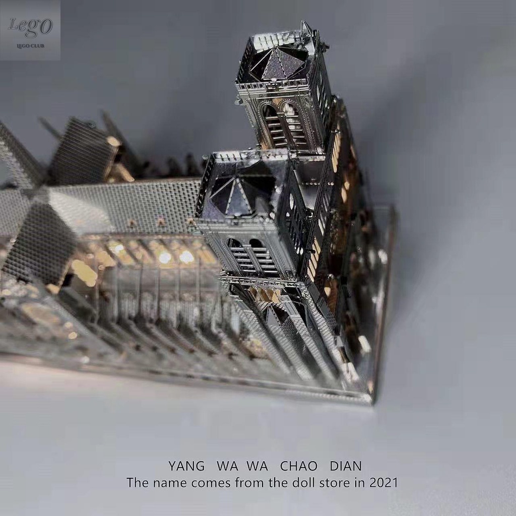 💥Sẵn sàng giao hàng🎊Nhà thờ Đức Bà Paris! 3D Stereo kim loại Puzzle DIY Handmade Puzzle Mô hình Đồ chơi