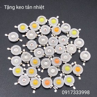 10 cái chip led cob 120 độ luxeon 1w, tặng keo tản nhiệt