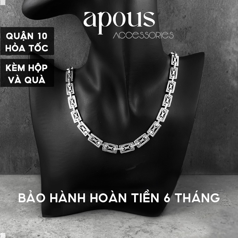 Dây chuyền nam nữ Xích 2 Lớp DC089 - Thép Titan - Phụ kiện trang sức Unisex Apous