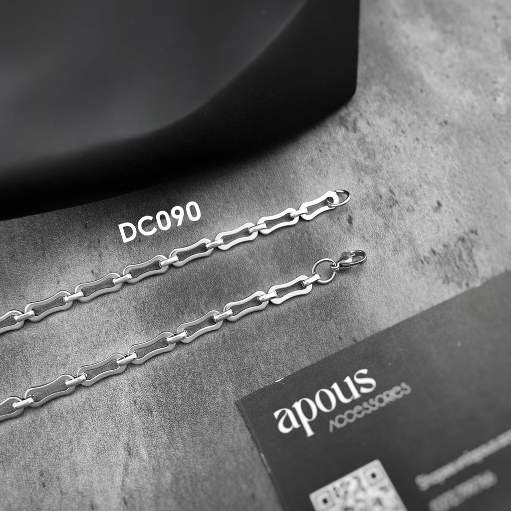 Dây chuyền nam nữ Xích 2 Lớp DC089 - Thép Titan - Phụ kiện trang sức Unisex Apous
