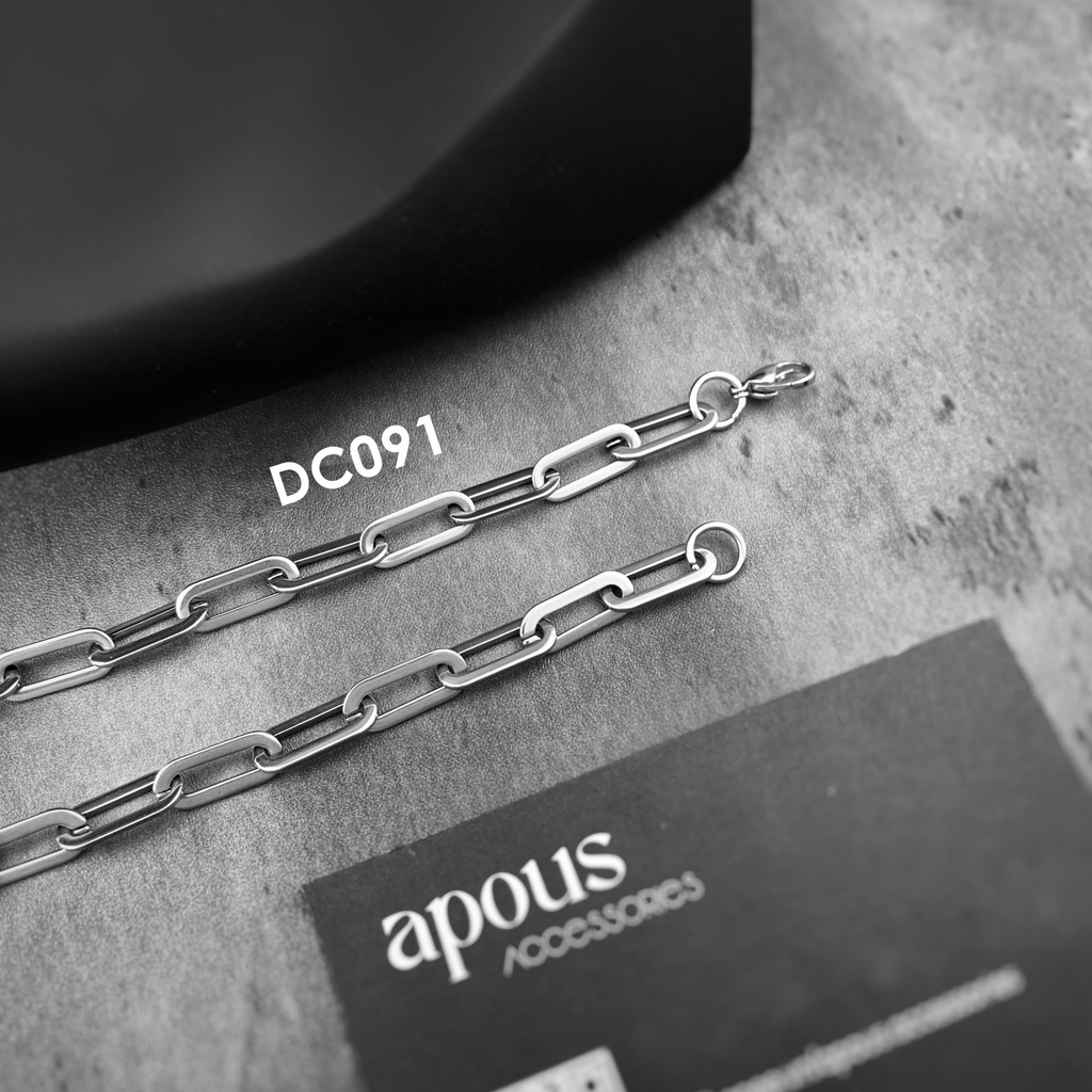 Dây chuyền nam nữ Xích 2 Lớp DC089 - Thép Titan - Phụ kiện trang sức Unisex Apous