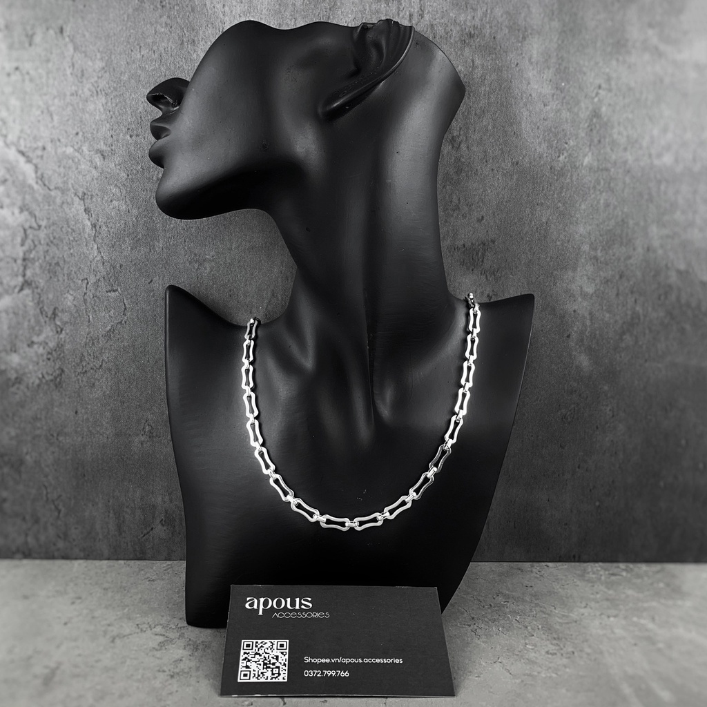 Dây chuyền nam nữ Xích 2 Lớp DC089 - Thép Titan - Phụ kiện trang sức Unisex Apous