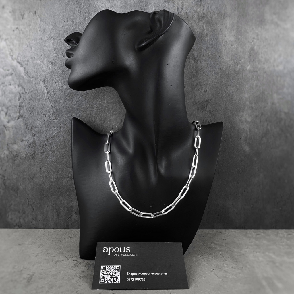 Dây chuyền nam nữ Xích 2 Lớp DC089 - Thép Titan - Phụ kiện trang sức Unisex Apous