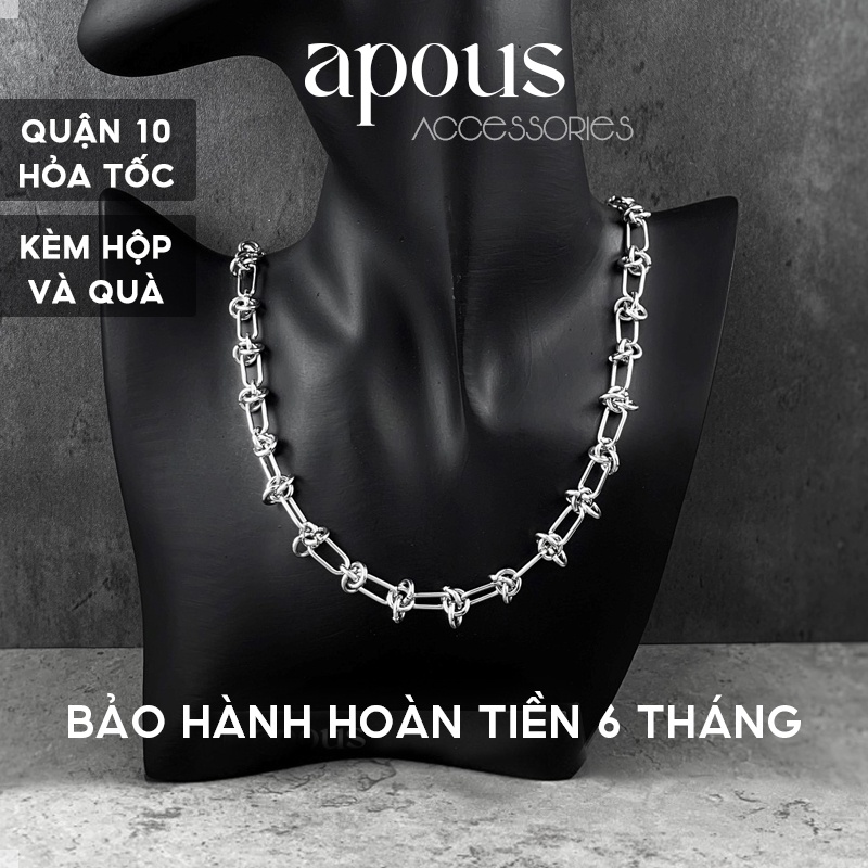 Dây chuyền nam nữ Xích Thời trang DC098 - Thép Titan - Phụ kiện trang sức Unisex Apous