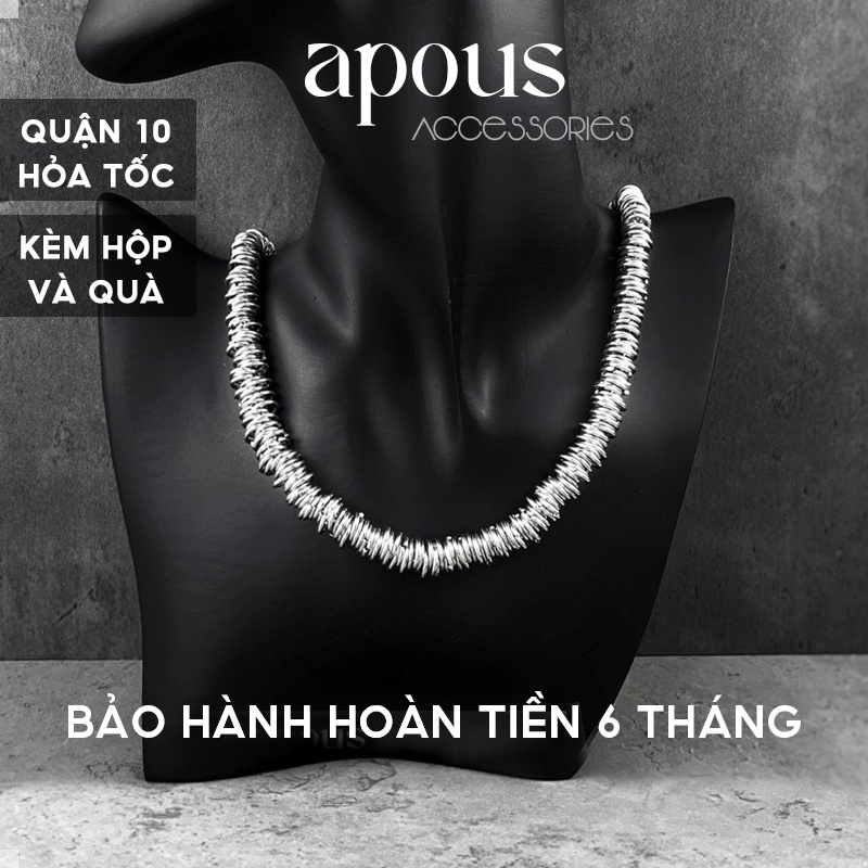 Dây chuyền nam nữ Chuỗi Khoen Tròn DC096 - Thép Titan - Phụ kiện trang sức Unisex Apous