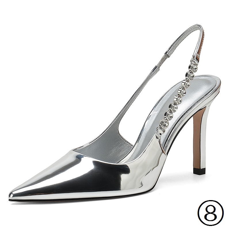 Giày Cao Gót Mũi Nhọn Đính Đá Sang Trọng Cho Nữ