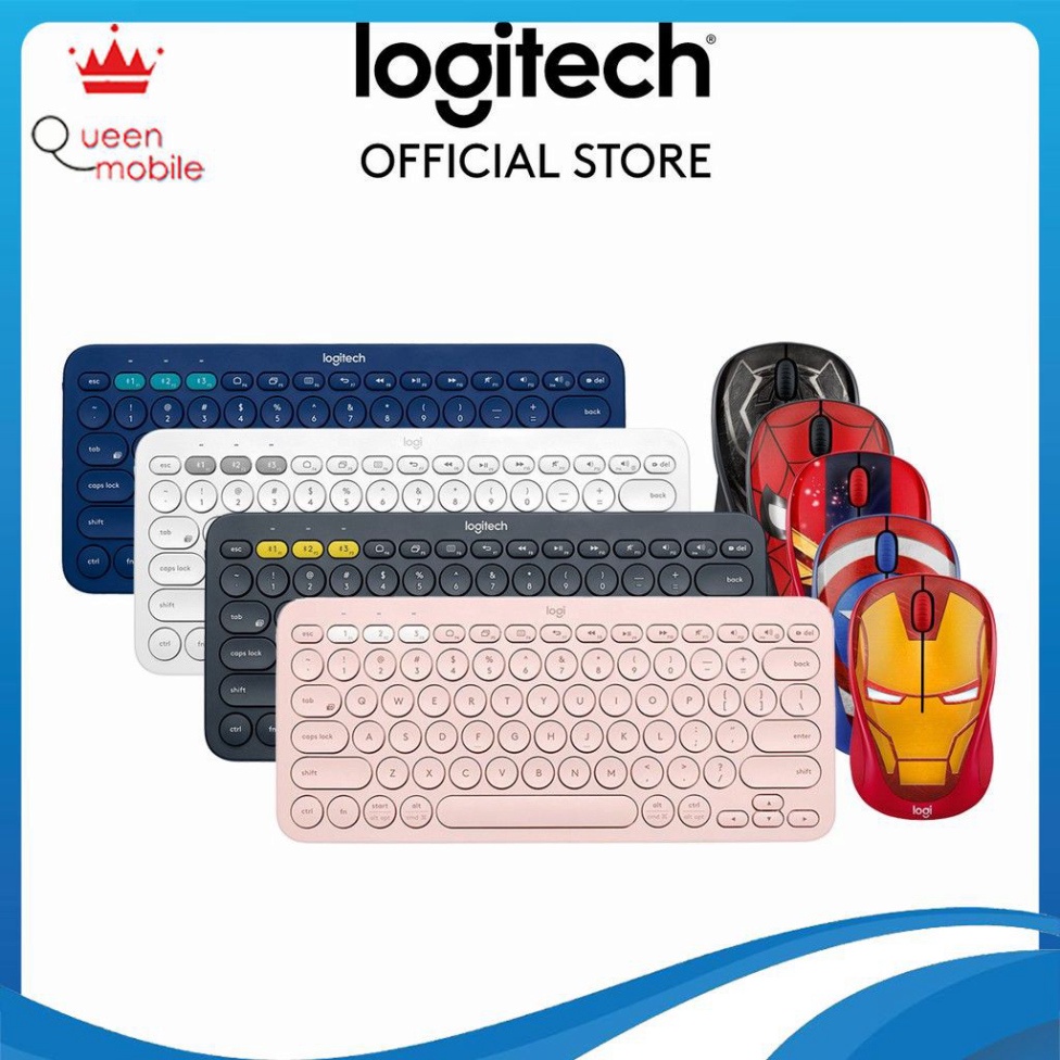 Combo bàn phím bluetooth logitech K380 & chuột wireless Logitech M238 marvel
