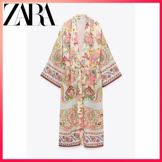 Zara Morocco full tag - Zara set Áo Khoác kimono + Quần Lửng Lưng Cao Thời Trang Mùa Hè Cho Nữ