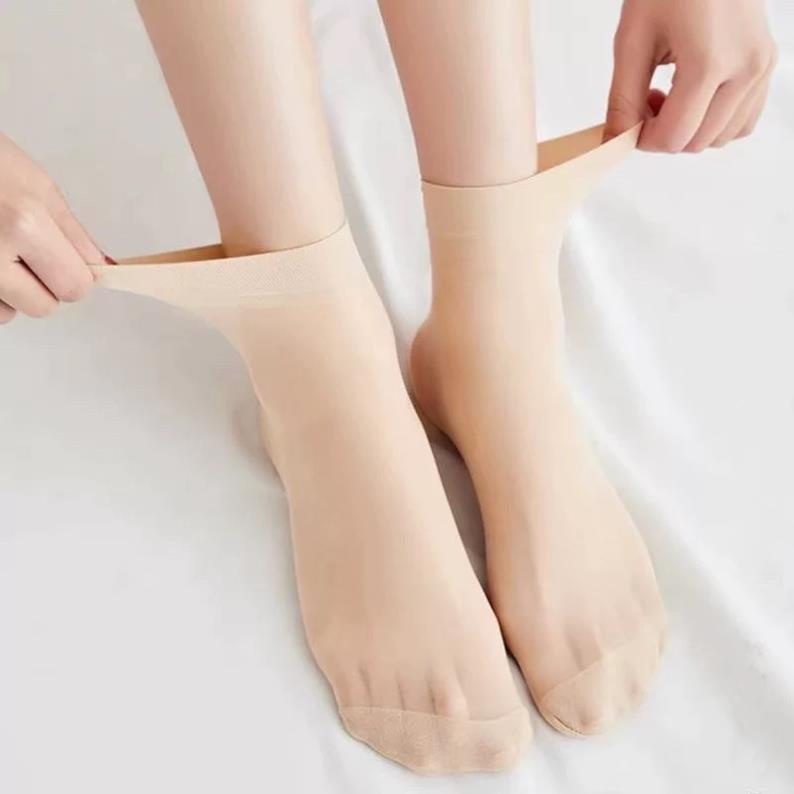 TD45 5 Set 10 đôi tất giấy 2 màu mỏng đẹp co dãn ôm chân