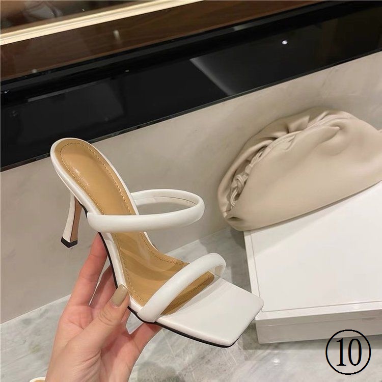 Sandal Cao Gót Hở Ngón Mũi Vuông Thời Trang Mùa Hè 2023 Phong Cách Pháp Mới Cho Nữ
