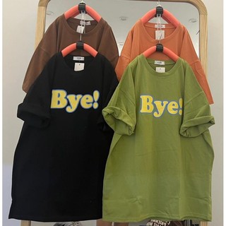 [Rẻ Vô Địch] Áo Phông Cotton Khô 3158 Form Rộng Nam Nữ Unisex In Chữ Bye