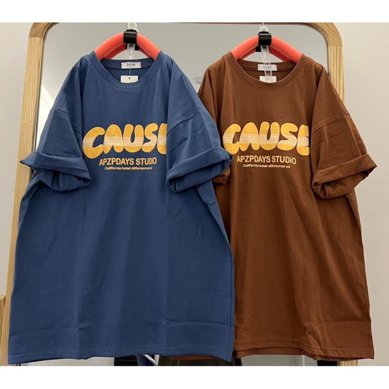 Áo phông tay lỡ cotton khô 3158 Form Rộng Unisex CAUSE