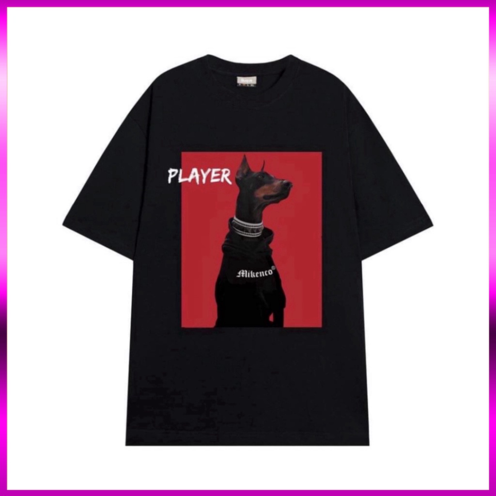 Áo thun hè Chó P.LAYER họa tiết bắt mắt ấn tượng phong cách cực chất dáng UNISEX nam nữ.x