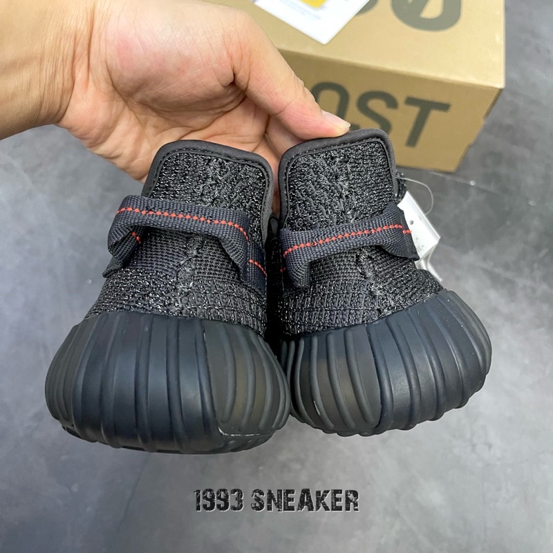 Giày Yeezy350 Statics Black đế hạt nén hộp cứng