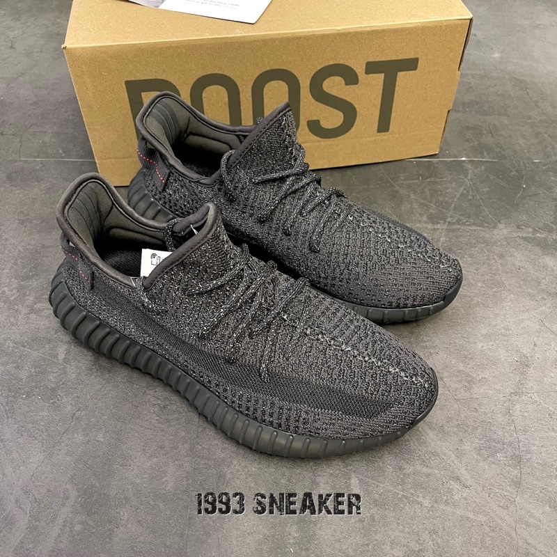 Giày Yeezy350 Statics Black đế hạt nén hộp cứng