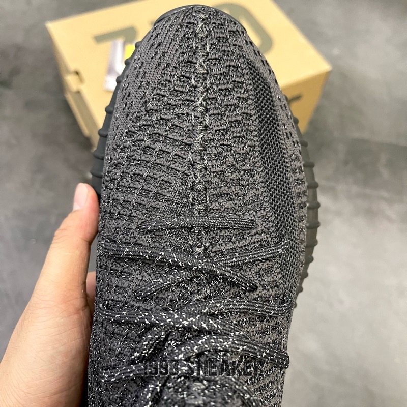 Giày Yeezy350 Statics Black đế hạt nén hộp cứng