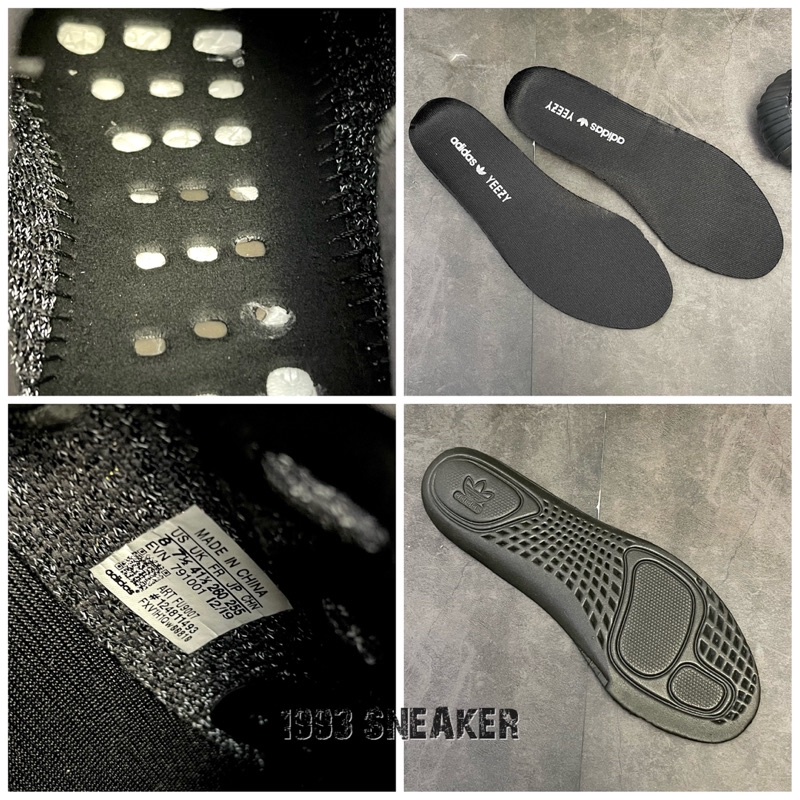 Giày Yeezy350 Statics Black đế hạt nén hộp cứng