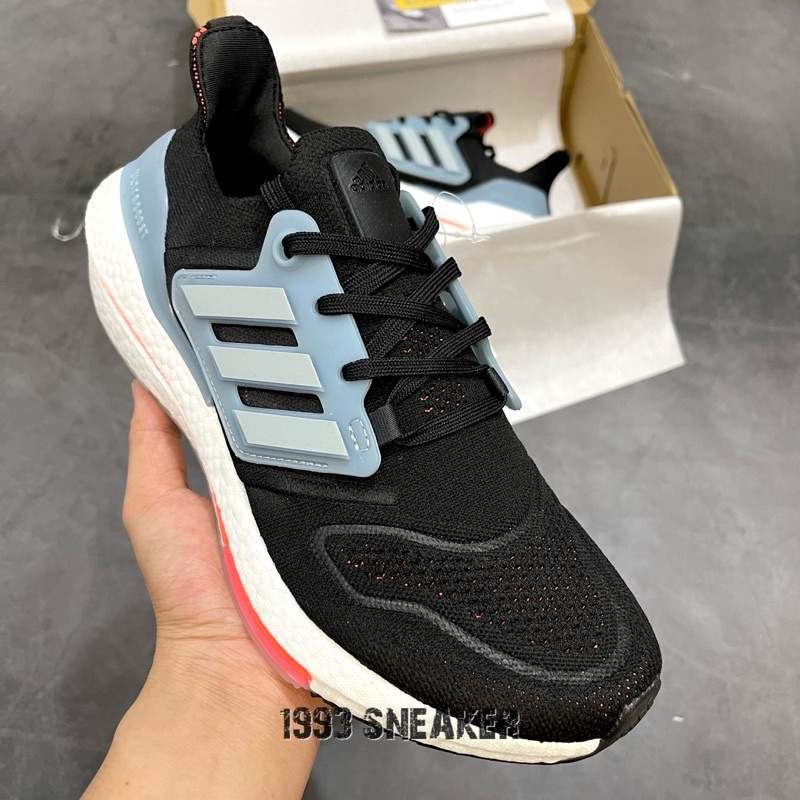 Giày chạy Ultra boost đen xanh full box| Đế hạt nén