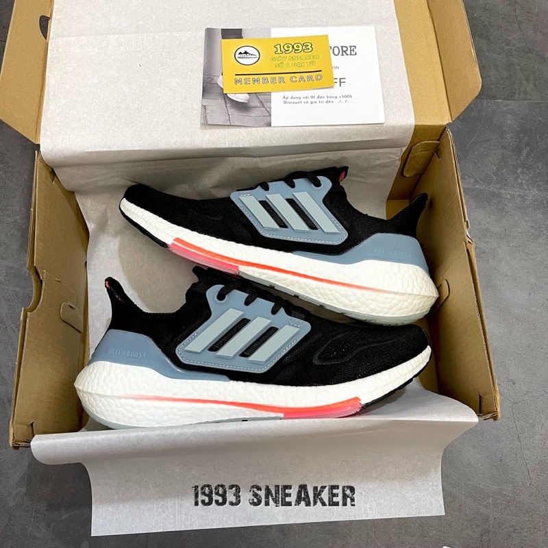 Giày chạy Ultra boost đen xanh full box| Đế hạt nén