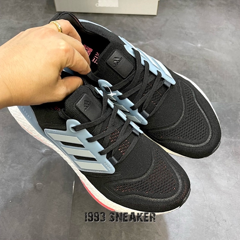 Giày chạy Ultra boost đen xanh full box| Đế hạt nén
