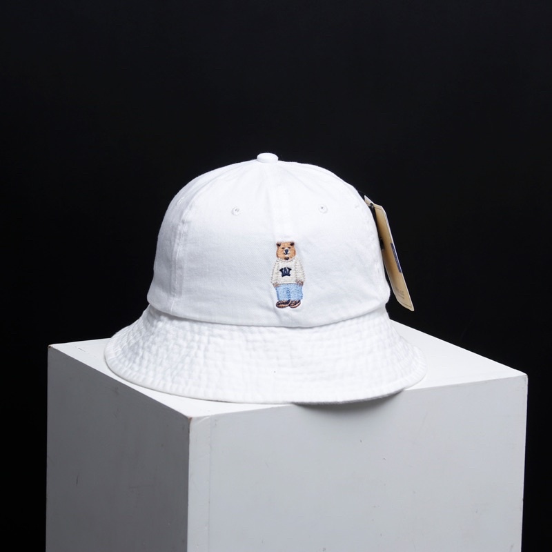 Mũ nón bucket jean gấu thời thượng Unisex