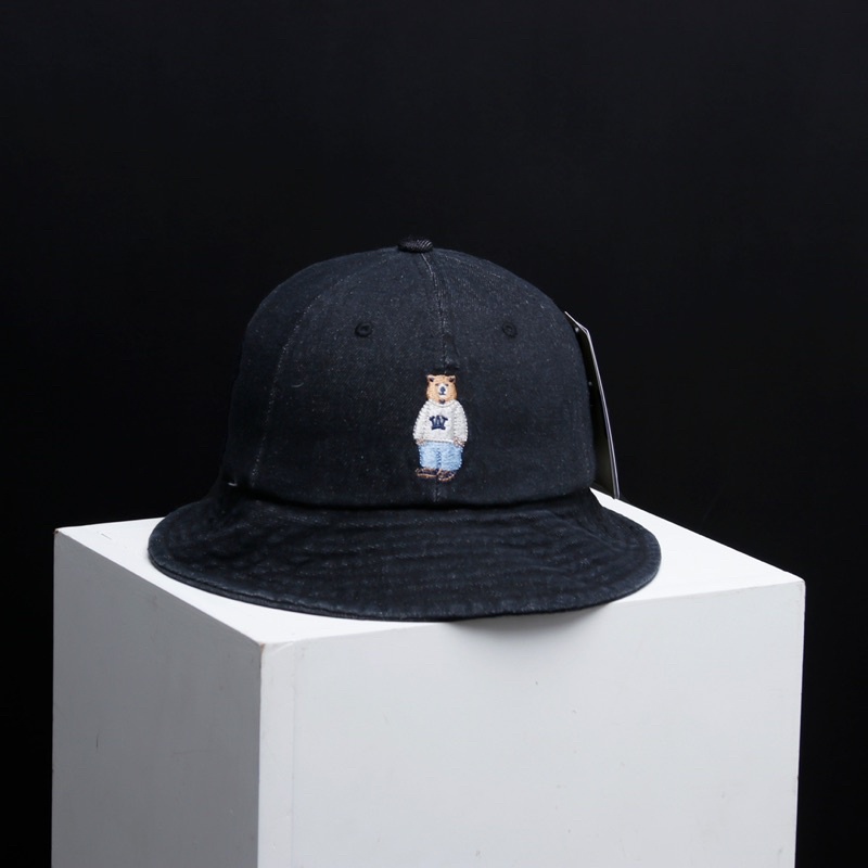 Mũ nón bucket jean gấu thời thượng Unisex