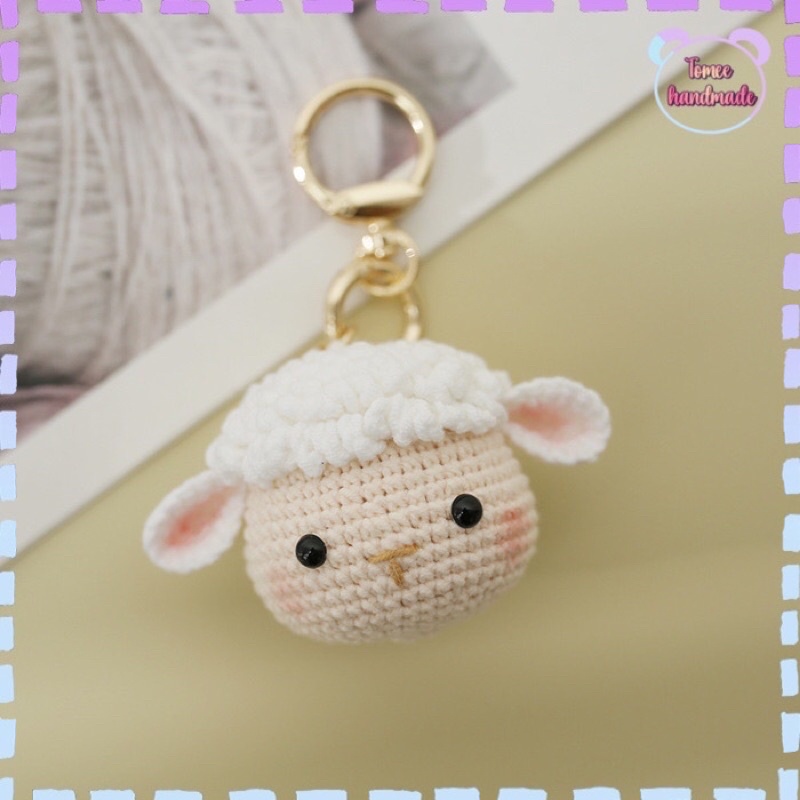 Móc khoá cừu len handmade