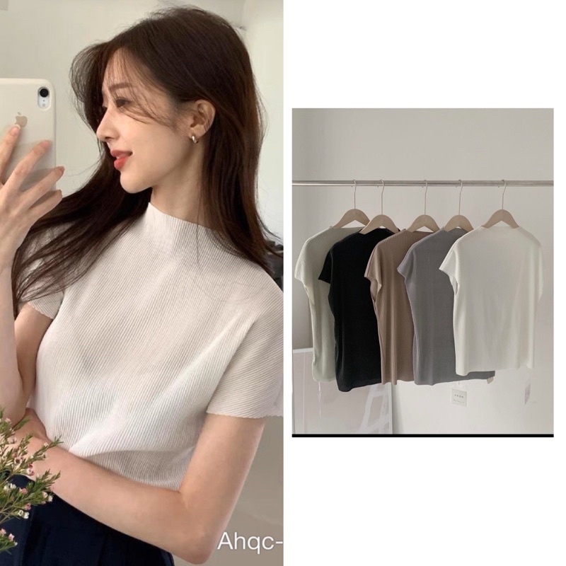 Áo thun xốp gân tay hến co giãn Hari GenZ 3600-P8K2