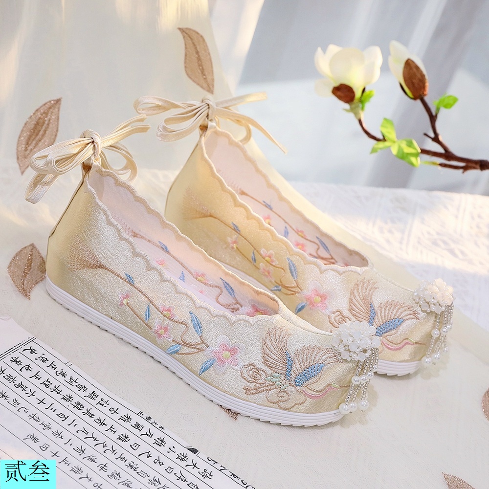 Giày Hán Phục Thêu Họa Tiết Cổ Điển Hợp Thời Trang Cho Nữ