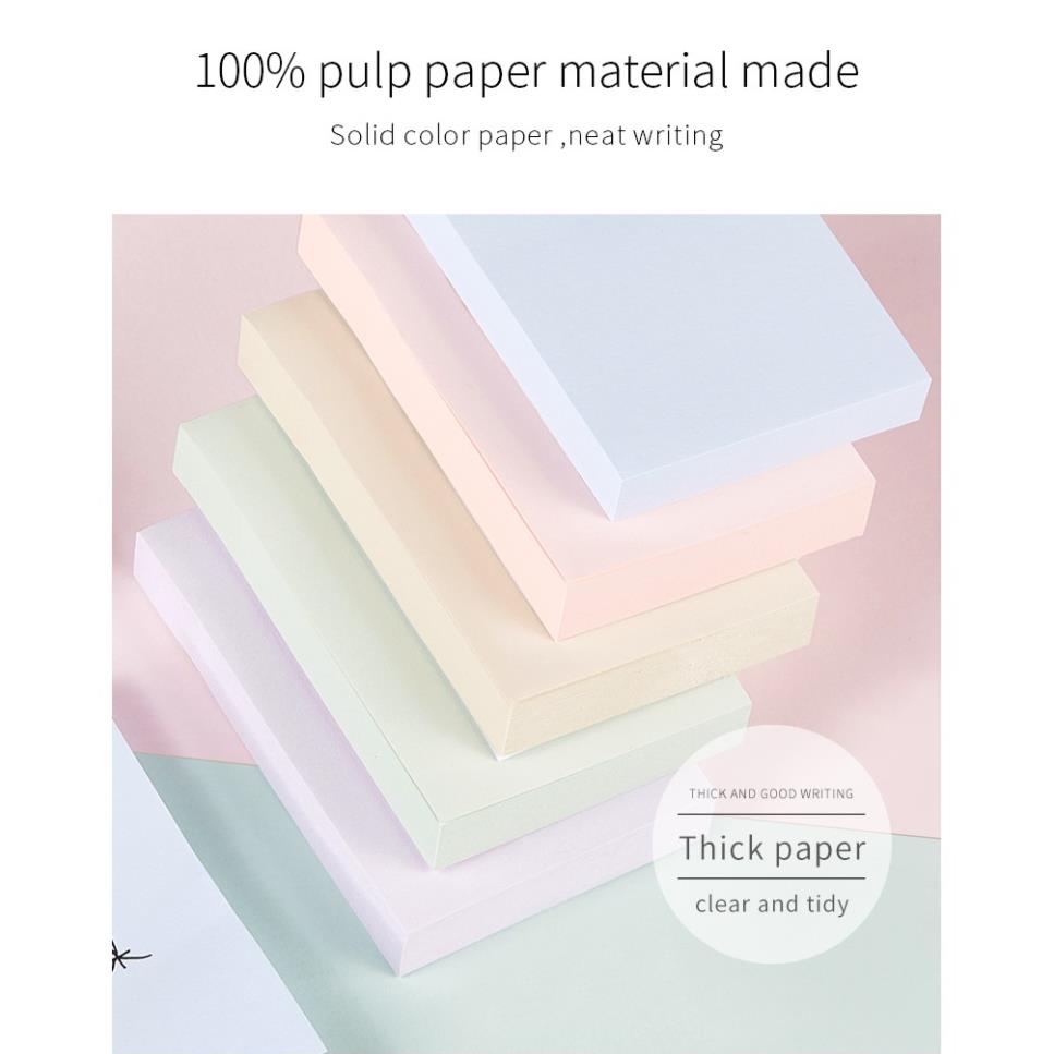 Giấy Note Ghi Chú Sticky Note 4 Màu Pastel BAOKE Nhiều Kich Thước - 100 Tờ