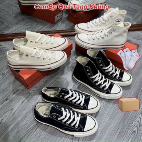 Giày Convers Chuck taylor 1970s đen trắng cổ thấp cao cổ, giày cv 1970s chuẩn S.Cấp Full pk .